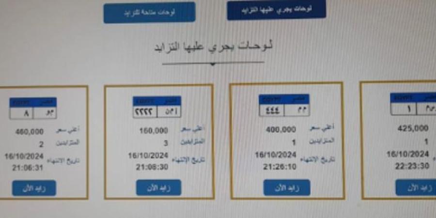 لوحات معدنية مميزة تدخل المنافسة ويصل سعرها لنصف مليون جنيه - الخليج برس