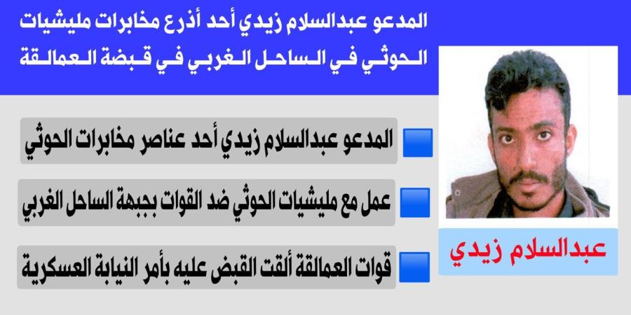 مصدر في قوات العمالقة الجنوبية، يوضح بشأن القبض على أحد عناصر التخابر مع الحوثي في المخا - الخليج برس