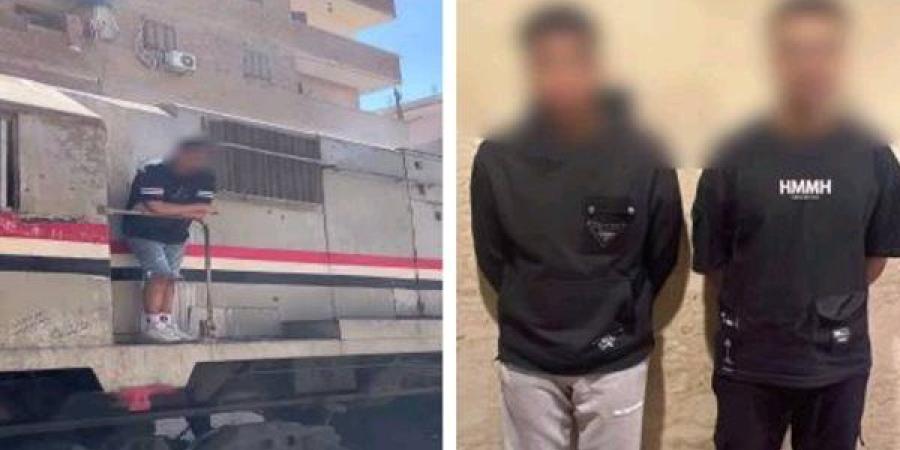 ضبط المتهمين فى فيديو قطار القليوبية والتسبب فى تعطيله